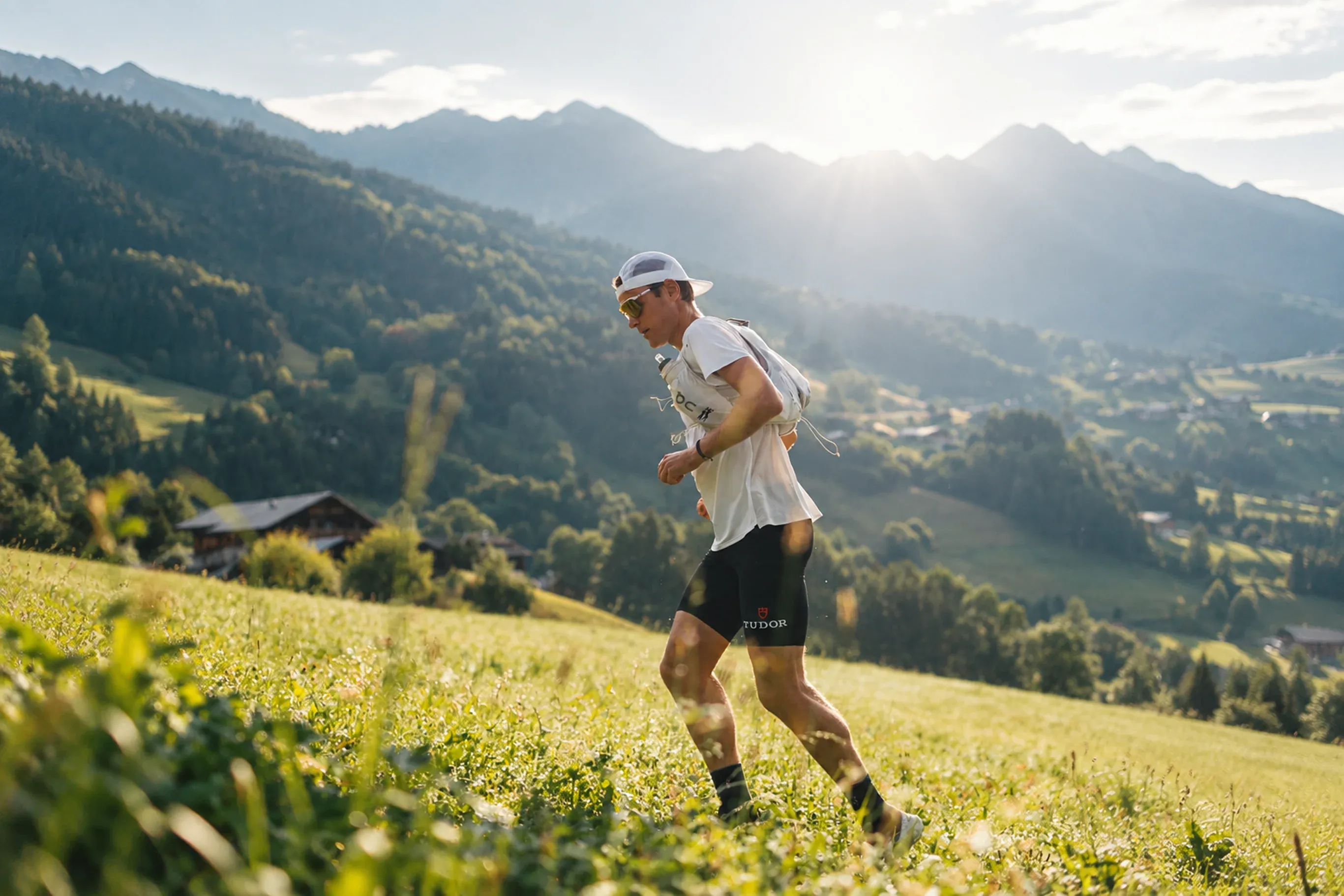 Trail runner training for a 30 km mountain race